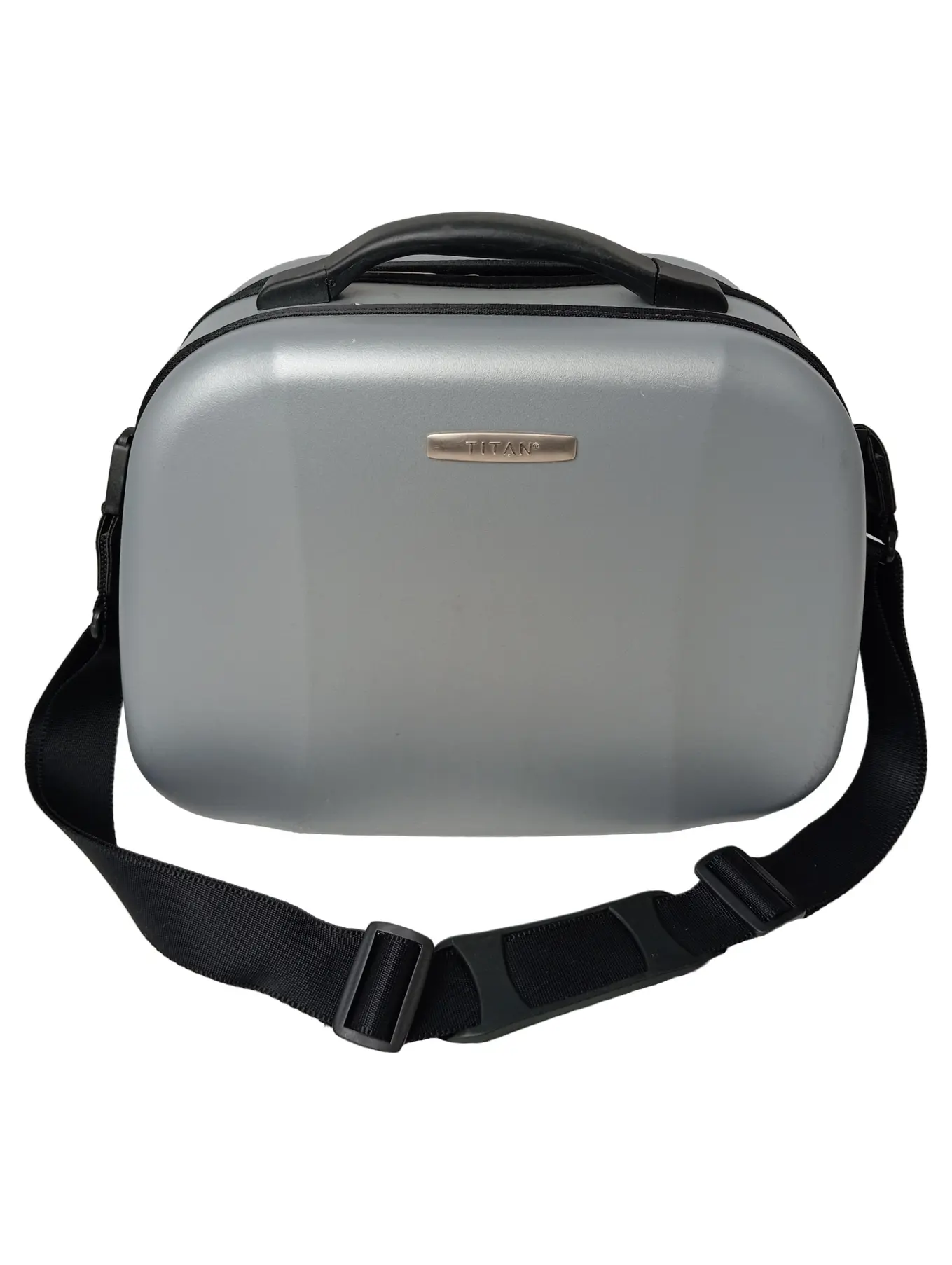 TITAN Kosmetik Koffer Silber Beauty Case Reise Make-up Tasche Damen 27x33cm