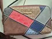 Vorschaubild 2 von Geldbörse Damen Patchwork Mehrfarbig Portemonnaie Reißverschluss