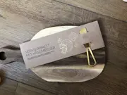 Vorschaubild 3 von Servierbrett Holz Käseplatte mit Käsemesser Natur Braun