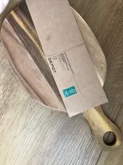 Vorschaubild 2 von Servierbrett Holz Käseplatte mit Käsemesser Natur Braun