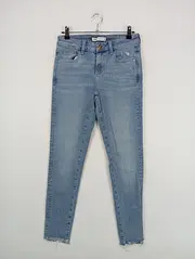 Vorschaubild 1 von Damen Destroyed Jeans Gr. 38 W29 M Blau Casual Ripped Denim