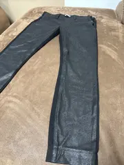 Vorschaubild 3 von Damen Anzughose Lederoptik Schwarz Gr. 34 XS Elegant