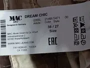 Vorschaubild 5 von Damen Stoffhose Gr. 38 (W29) Beige Casual Reißverschluss