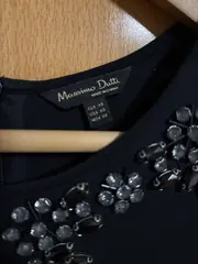 Vorschaubild 3 von Kleid Damen XS Schwarz Perlenbesatz Festlich Elegant