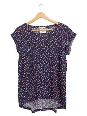 Vorschaubild 1 von Damen T-Shirt Herzmuster Mehrfarbig Gr. L Casual