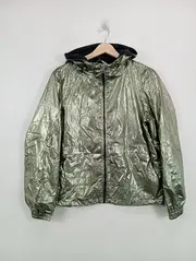 Vorschaubild 2 von Damen Outdoorjacke Gr. 38/M Grün Sportlich Kapuze Reißverschluss
