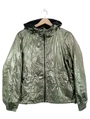 Vorschaubild 1 von Damen Outdoorjacke Gr. 38/M Grün Sportlich Kapuze Reißverschluss
