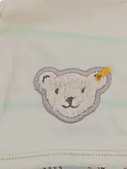 Vorschaubild 1 von Baby Mütze Gr. 56 Beige Baumwolle mit Bär Applikation