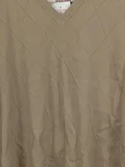 Vorschaubild 3 von Herren Pullunder Golf Argyle V-Ausschnitt Gr. 48/M Beige Klassisch