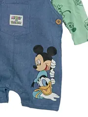 Vorschaubild 3 von Mickey & Friends Twin Set Jungen Gr. 74 Latzhose Langarmshirt Mehrfarbig