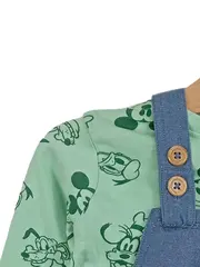 Vorschaubild 4 von Mickey & Friends Twin Set Jungen Gr. 74 Latzhose Langarmshirt Mehrfarbig