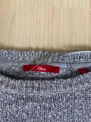 Vorschaubild 3 von Damen Pullover Gr. 38/M Grau Casual Strick Metallic-Look