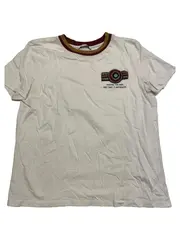 Vorschaubild 1 von Damen T-Shirt Schriftzug Strass Gr. 38/M Weiß Baumwolle Casual