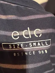 Vorschaubild 3 von EDC Damen T-Shirt Streifen Schriftzug Gr. 36/S Blau