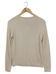 Vorschaubild 2 von Pullover Damen 34/XS Beige Baumwolle Viskose Casual