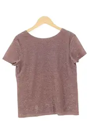 Vorschaubild 2 von Damen T-Shirt Gr. 40;L Lila Elegant Glitzer Kurzarm