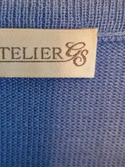 Vorschaubild 4 von Atelier GS Damen Top Gr. 48 Blau Casual Rippstrick Ärmellos
