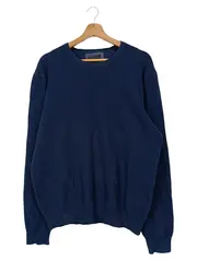 Vorschaubild 1 von Herren Pullover Gr. 50/L Blau Klassisch Strukturmuster Langarm