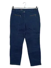 Vorschaubild 1 von Damen Biker Hose Gr. 38 Blau Reißverschluss Stretch