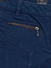 Vorschaubild 3 von Damen Biker Hose Gr. 38 Blau Reißverschluss Stretch