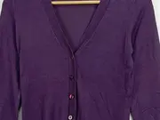 Vorschaubild 3 von Damen Strickjacke Gr. 36 Lila Casual Viskose