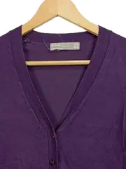 Vorschaubild 2 von Damen Strickjacke Gr. 36 Lila Casual Viskose