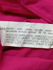 Vorschaubild 5 von Basic Damen Bluse XS Pink Fledermausärmel Schleife Baumwolle