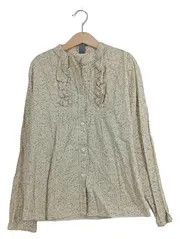 Vorschaubild 1 von Mädchen Bluse Rüschen Blumenmuster Gr. 152 Beige