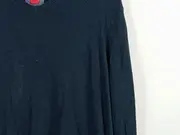 Vorschaubild 3 von Herren Pullover Basic V-Ausschnitt Uni Blau Baumwolle Gr. XL