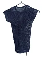Vorschaubild 2 von Damen Mesh Sport Shirt Netz Oberteil Schwarz Gr. S