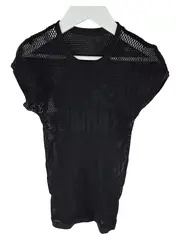 Vorschaubild 1 von Damen Mesh Sport Shirt Netz Oberteil Schwarz Gr. S
