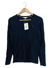 Vorschaubild 1 von Damen Langarmshirt V-Ausschnitt Blau XS Casual