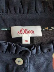 Vorschaubild 6 von Hemdbluse Damen Blau Langarm Rüschen Gr. 38 M Alltag