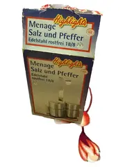 Vorschaubild 4 von Salz Pfeffer Streuer Set Edelstahl 18/8 Menage Modern Silber