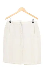 Vorschaubild 1 von Damen A-Linienrock Gr. 40/L Beige Leinen Casual Midirock