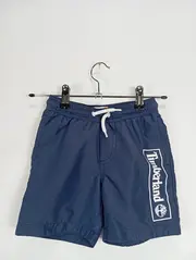 Vorschaubild 3 von Kinder Badeshorts Blau Gr. 116 Logo Print Sportlich Polyester