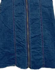 Vorschaubild 5 von Damen Jeanskleid Gr. 36 Blau mit Reißverschluss Casual Minikleid