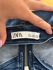 Vorschaubild 8 von Damen Jeanskleid Gr. 36 Blau mit Reißverschluss Casual Minikleid