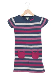 Vorschaubild 1 von Kinder Freizeitkleid Gr. 110 Mehrfarbig Gestreift Casual Baumwolle