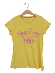 Vorschaubild 1 von Kinder T-Shirt Gr. 164 Gelb Schriftzug Baumwolle Casual Freizeit