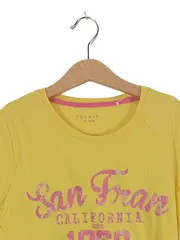 Vorschaubild 3 von Kinder T-Shirt Gr. 164 Gelb Schriftzug Baumwolle Casual Freizeit