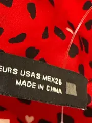 Vorschaubild 6 von Damen Bluse Rot Herzmuster Schleife Rüschen Gr. S