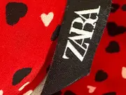 Vorschaubild 5 von Damen Bluse Rot Herzmuster Schleife Rüschen Gr. S