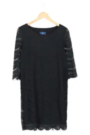 Vorschaubild 1 von Damen Etuikleid Schwarz Spitze Gr. 38/M Elegant Festlich