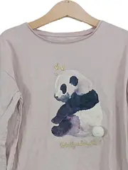 Vorschaubild 2 von Mädchen Langarmshirt Gr. 140 Rosa Casual Panda Motiv