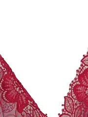 Vorschaubild 2 von Damen BH Bralette Spitze Pink Gr. 34C Feminin Blumenmuster