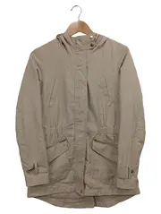 Vorschaubild 1 von Leichte Jacke Damen Gr. 36/S Beige Casual Parka Übergangsjacke Kapuze