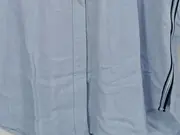 Vorschaubild 4 von Damen Hemdbluse Blau Gr. 42/XL Langarm Baumwolle Casual Uni