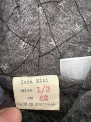 Vorschaubild 2 von Mini Baby Kapuzenjacke Gr. 62 Grau Fleece Holzknöpfe Herbst Winter