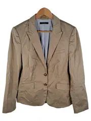 Vorschaubild 1 von Blazer Damen Gr. 42 XL Beige Baumwolle Business Sakko